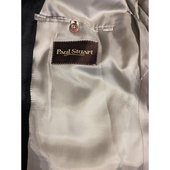 Paul Stuart III Grey Wool Suit Set Jacket Pants Sz 44-38 REGULAR Made in Canada - Picture 5 of 16